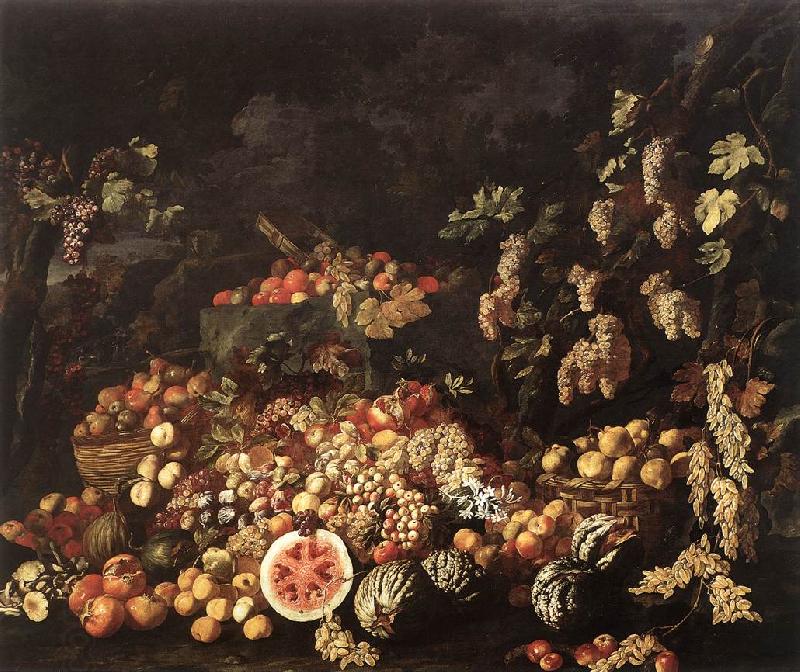 RECCO, Giuseppe Still-Life with Fruit and Flowers